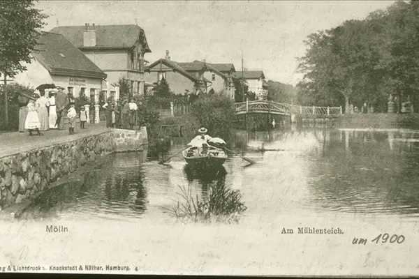 Mühlenteich, Auf den Dämmen