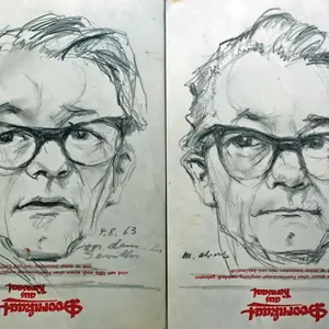 Max Ahrens, 1.8.1963, Selbstporträt